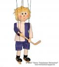 Hockeyspieler, marionette puppe