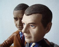 Gliederpuppen Medvedev und Obama