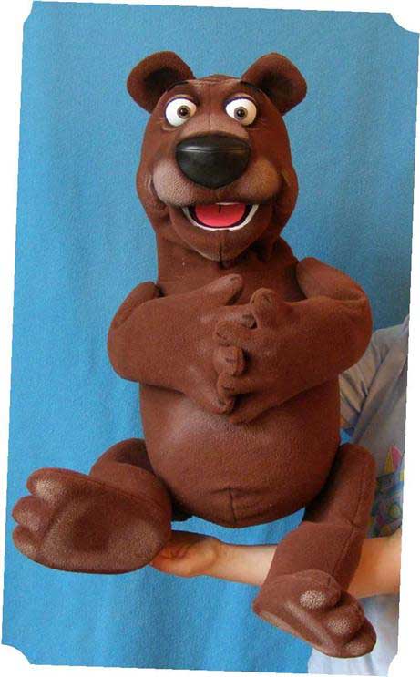 Braunb�r ,  marionette Bauchredners     