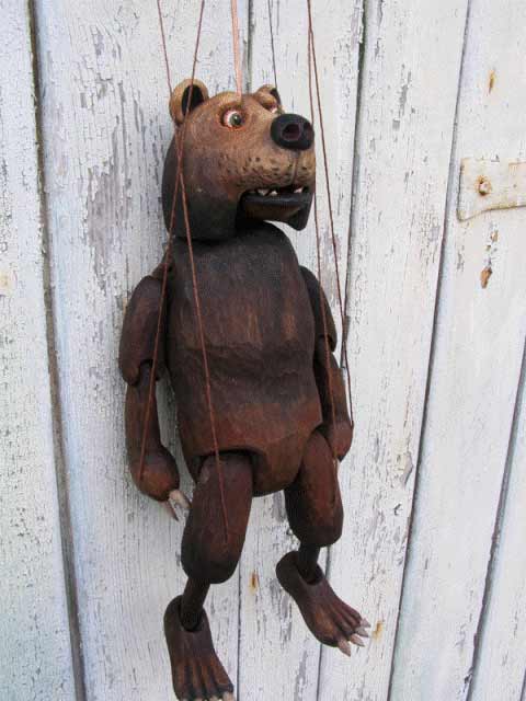 Braunb�r  ,  marionette puppen   