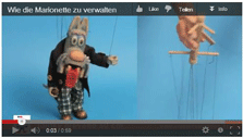 Wie dieWie die Marionette zu verwalten, holz 50cm.