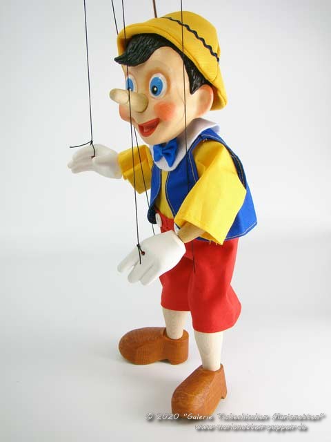 NEU MARIONETTE aus Holz zum Selbstaufbauen Typ Pinocchio,mit sehr langen Nase 