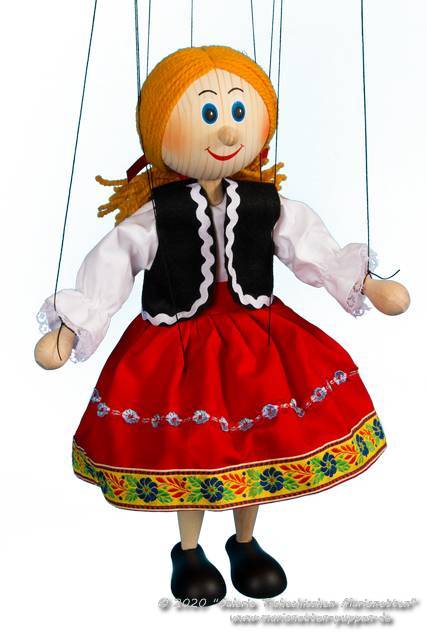 Bäuerin Holzmarionette