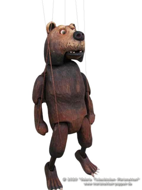 Braunbär Holz marionette 