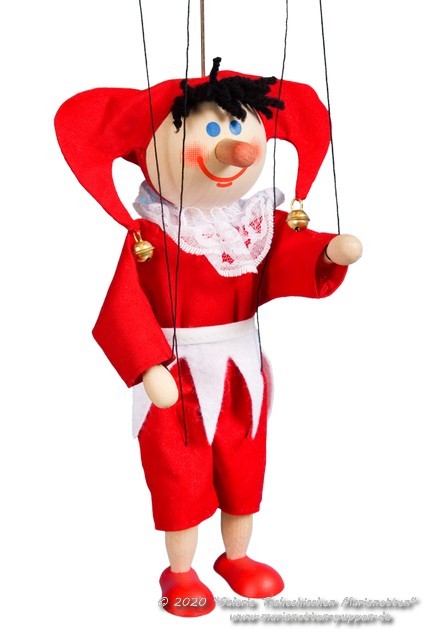 Narr Hofnarr Holzmarionette