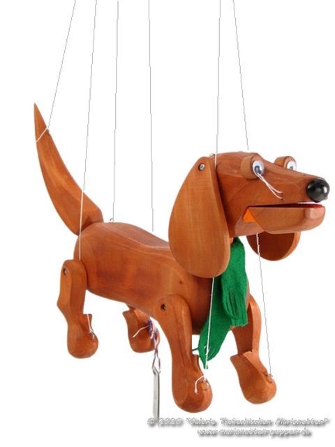 Dachshund Holzmarionette