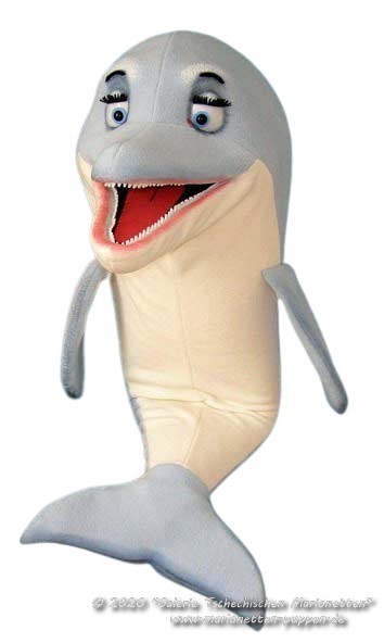 Delphin marionette Bauchredners 