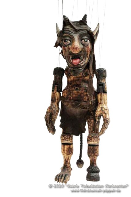 Teufel Holzmarionette   