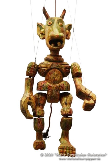 Teufel Holzmarionette   