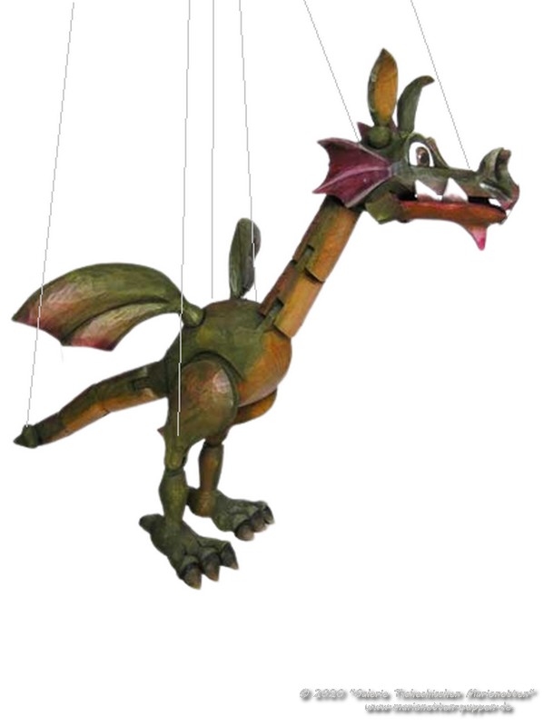 Drache  Holz marionette