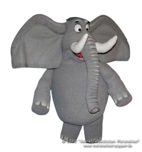 Elefant marionette Bauchredners  