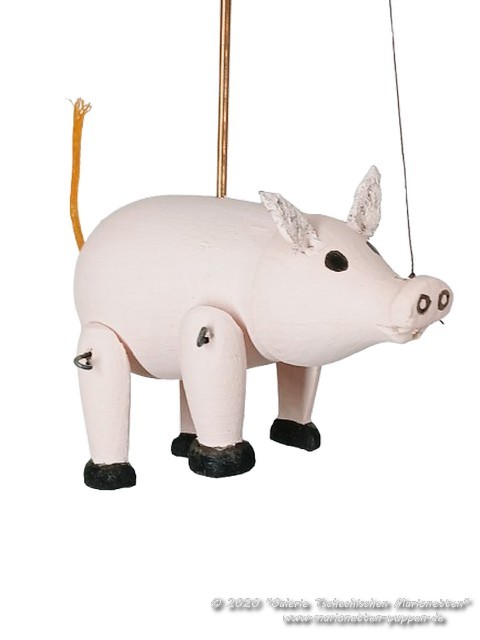 Ferkel holz marionette