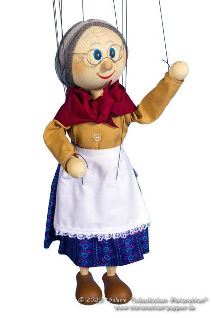 Großmutter Holzmarionette   