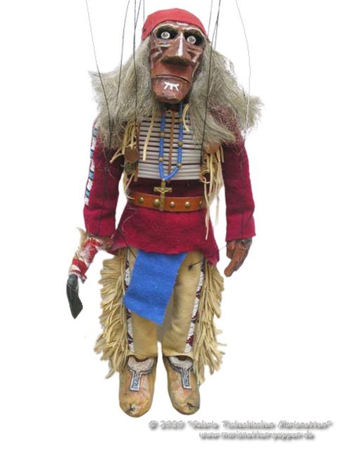 Indianer marionette aus holz