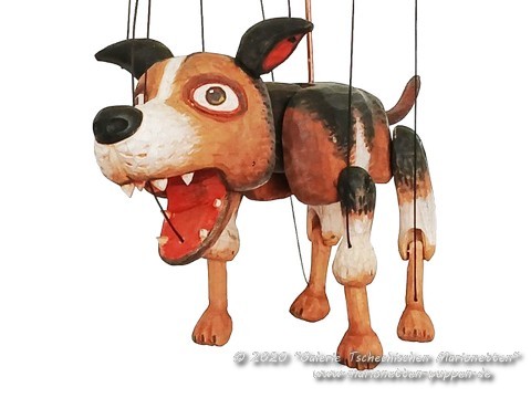 Jagdhund ✓ Hund marionette aus holz