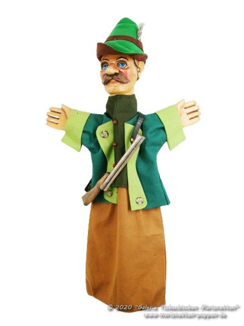 Jager von Rotkappchen Handpuppe