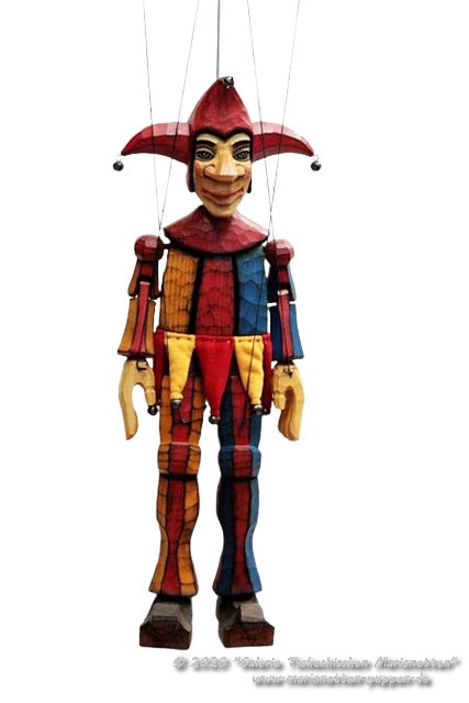 Narr Hofnarr Holz marionette