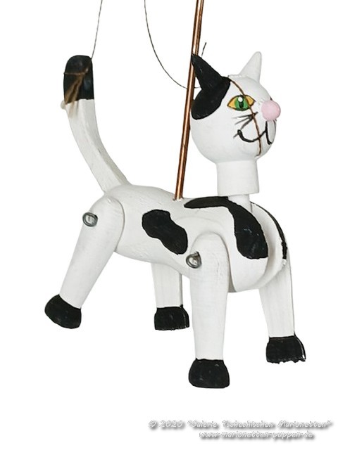Katze holz marionette