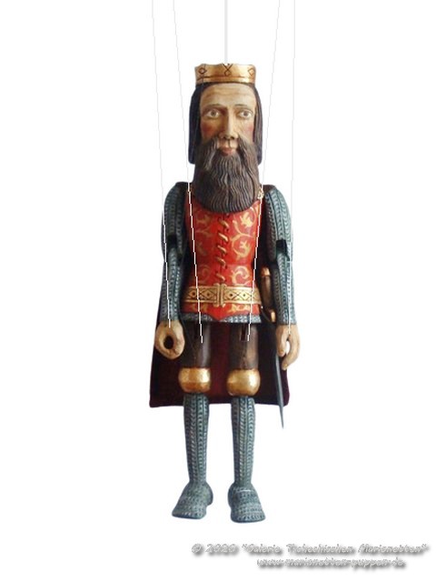 König Holzmarionette    