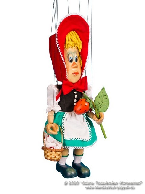 Rotkäppchen Holzmarionette