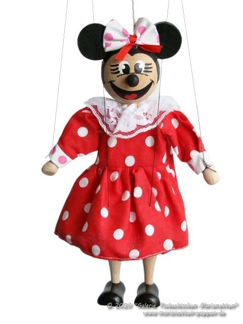 Mouse Minnie Holzmarionette