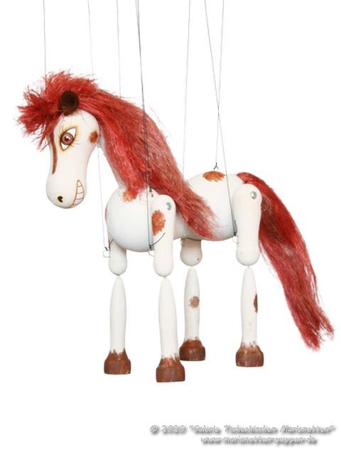 Pferd Holzmarionette  