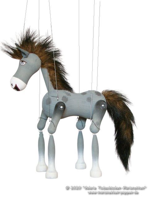 Pferd Holzmarionette