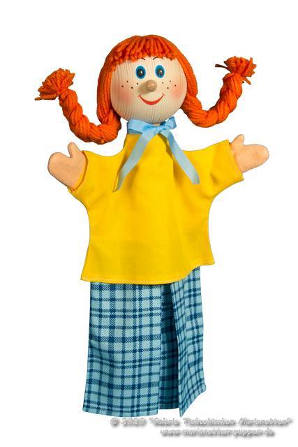 Pippi Langstrumpf handpuppe   