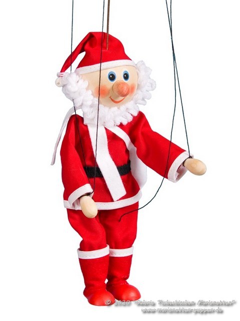 Weihnachtsmann Holzmarionette 