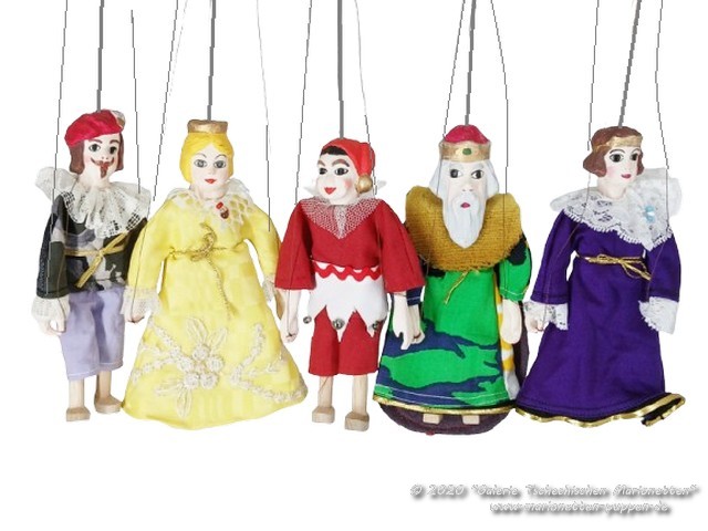 Set der königlichen Familie marionetten