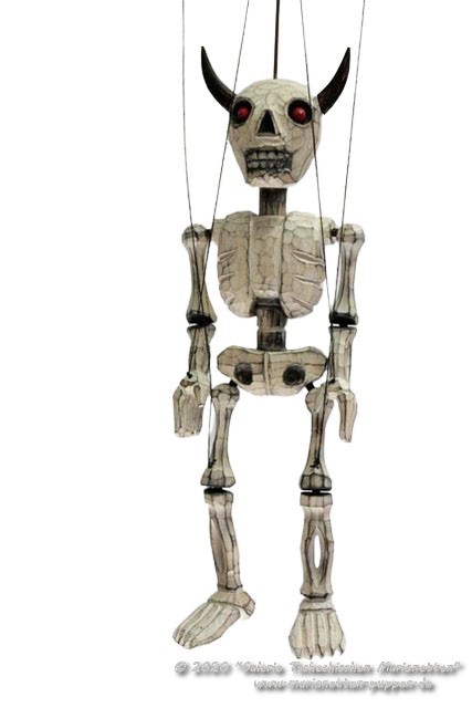 Skelett Holzmarionette 