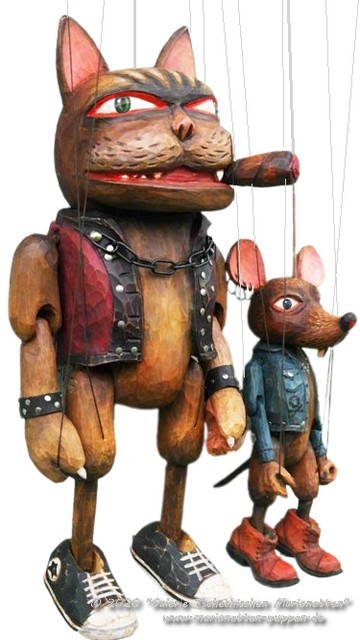 Tom & Jerry Holz marionetten