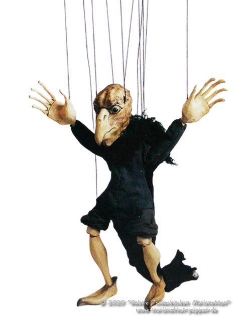 Scheusal Holzmarionette