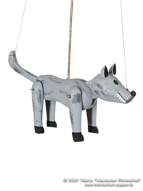 Wolf holz marionette