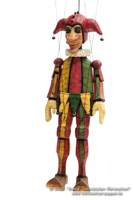 Narr Hofnarr Holz marionette