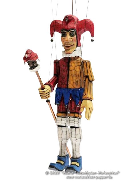 Narr Hofnarr Holz marionette 