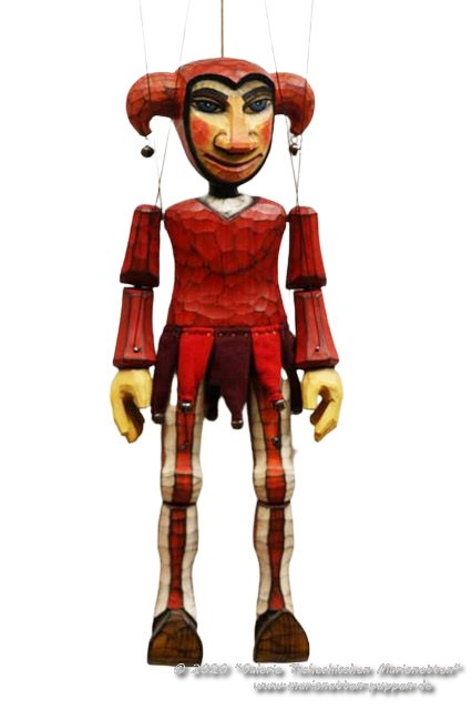 Narr Hofnarr Holz marionette