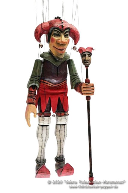 Narr Hofnarr Holz marionette