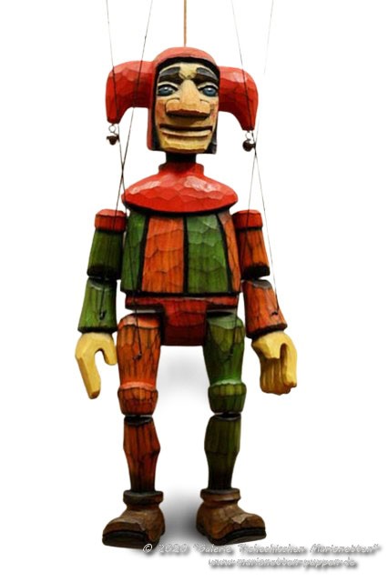 Narr Hofnarr Holz marionette