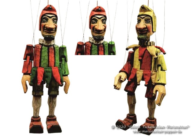 Narr Hofnarr Holz marionette 