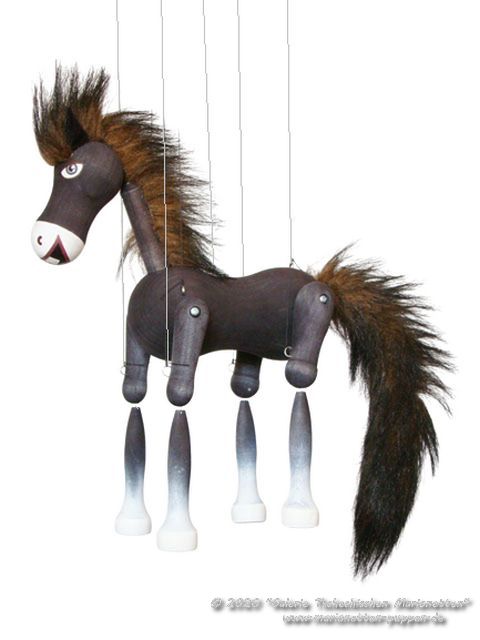 Pferd Holzmarionette