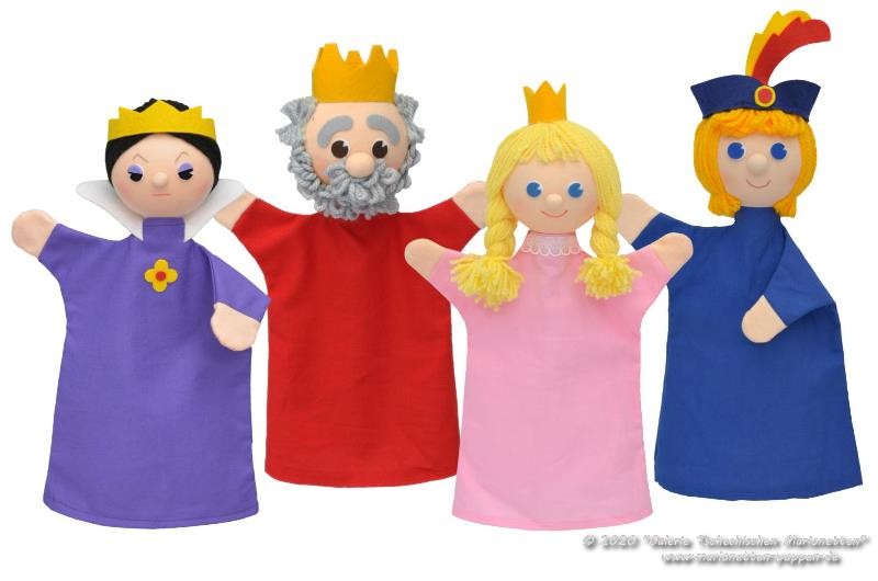 Set Handpuppen Königsfamilie Textilhandpuppen