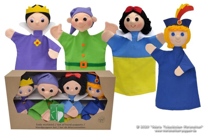Set Handpuppen Schneewittchen Textilhandpuppen