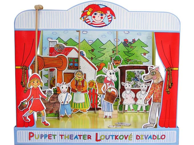 Hartpappen Puppentheater "Brüder Grimm"