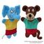 Eda der Elefant und Pepa der Affe Plüschtier Handpuppen