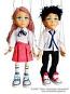 Anime paar Kinder marionetten