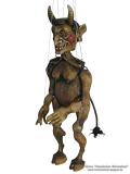 Teufel Krampus Holzmarionette  