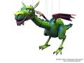 Drache  Holz marionette   