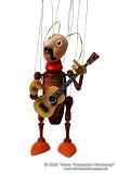 Getarrenspieler musikant  Holz marionette 