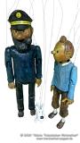 Haddock und TinTin marionetten aus holz